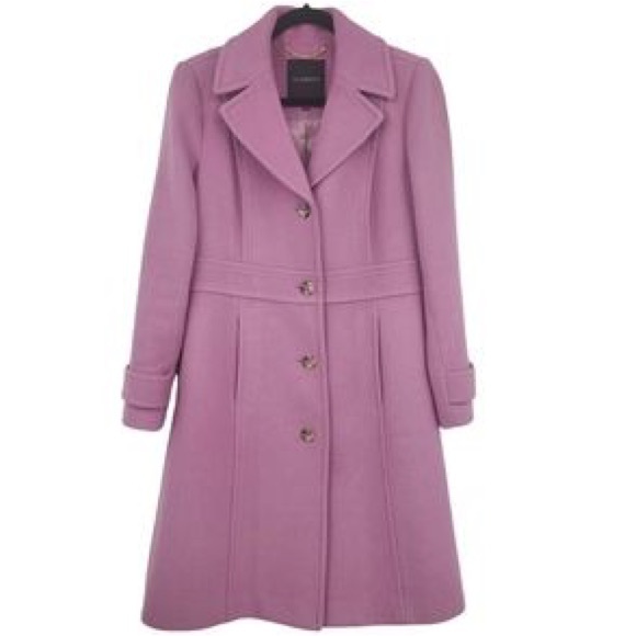 Louis Vuitton Belted Pink Angora Single-Breasted Coat